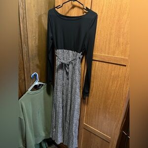 Elegant Black and White Women's Dress